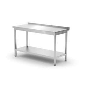 Table Murale Profi Line avec Étagère - L 1400 x P 600 mm