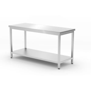 Table Centrale Profi Line avec Étagère - L 1600 x P 600 mm