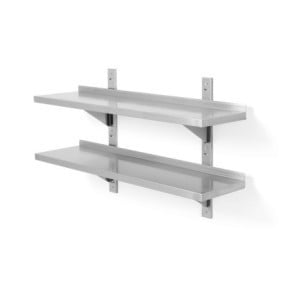 Étagère Murale Réglable 2 Niveaux avec 2 Supports - L 1000 x 300 mm