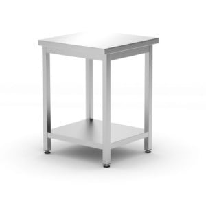 Table de Travail Centrale Kitchen Line avec Étagère - P 600 x L 600 mm