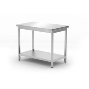 Table de Travail Centrale Kitchen Line avec Étagère - P 600 x L 1000 mm