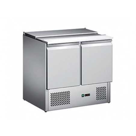 Saladette Compacte - 2 Portes avec Couvercle Coulissant FourniResto - 1 Saladette Compacte - 2 Portes avec Couvercle Coulissant FourniResto - 1