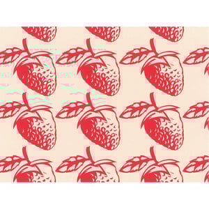 Feuille Transfert pour Chocolat - Fraises - 340 x 265 mm - Lot de 10