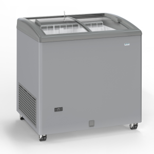 Congélateur Aspect Inox à Portes Coulissantes Vitrées - 170 L - Reconditionné