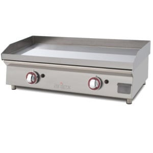 Plancha à Gaz Lisse Acier 15 mm avec Revêtement Chrome - 80 cm