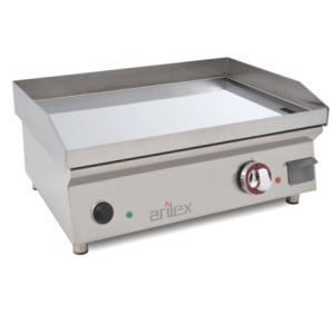 Plancha Electrique Lisse Acier 15 mm avec Revêtement Chrome - 60 cm