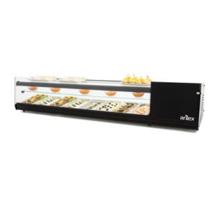 Vitrine Réfrigérée à Tapas Vision Triple - Plaque Lisse - L 1808 mm