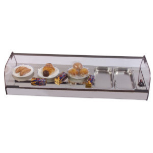 Plaque en Acier Inoxydable pour Vitrine Chaude 4 bacs GN 1/3