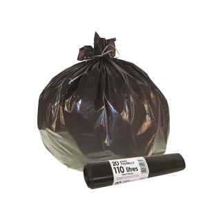 Sac Poubelle - 100 L - Rouleau de 25 Sacs