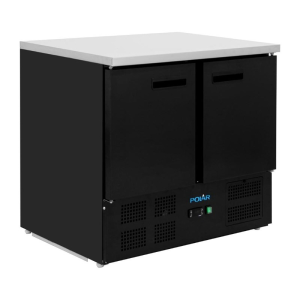 Table Réfrigérée Positive Noire - 2 Portes - 257 L
