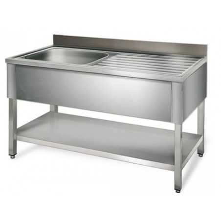 Plonge 1 Cuve Egouttoir à droite - Profondeur 700 mm FourniResto - 1 Plonge 1 Cuve Egouttoir à droite - Profondeur 700 mm FourniResto - 1