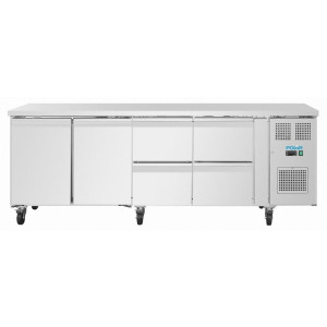 Table Réfrigérée Positive à 2 Porte et 4 Tiroirs - 616 L