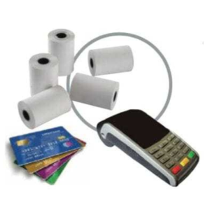 Bobine de Papier Thermique pour TPE Cartes Bancaires - 57 x 60 x 12 mm - Lot de 5