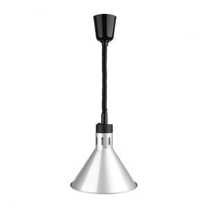 Lampe Chauffante Conique Argentée avec Ampoule