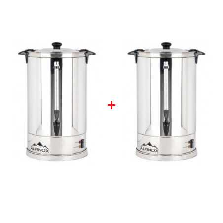 Pack de 2 Percolateurs Professionnels à Café 8 L avec filtre permanent pour 60 tasses - AROMA Alpinox - 1 Pack de 2 Percolateurs Professionnels à Café 8 L avec filtre permanent pour 60 tasses - AROMA Alpinox - 1