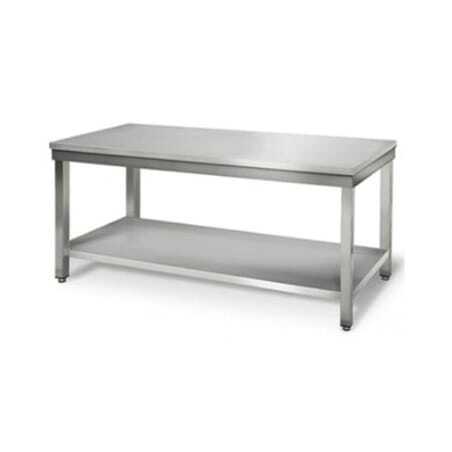 Table Inox avec Etagère Basse - Profondeur 600 FourniResto - 1 Table Inox avec Etagère Basse - Profondeur 600 FourniResto - 1
