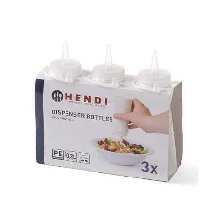 Flacon Distributeur de Sauce 60 Cl Easy Squeeze - Lot de 3 HENDI - 1 Flacon Distributeur de Sauce 60 Cl Easy Squeeze - Lot de 3 HENDI - 1