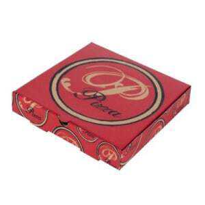 Boîte à Pizza Rouge - 33 x 33 cm - Ecoresponsable - Lot de 100 FourniResto - 1
