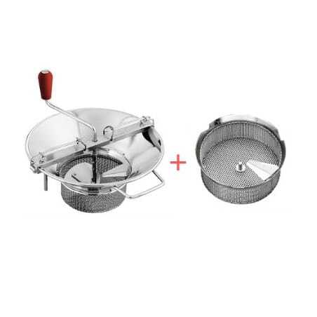 Moulins à légumes n°3 inox avec 3 grilles 1,5, 2,5 et 4 mm