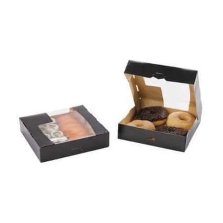 Boîte en Carton Noir Avec Fenêtre 25 x 25 x 45 cm - Lot de 50 FourniResto - 1 Boîte en Carton Noir Avec Fenêtre 25 x 25 x 45 cm - Lot de 50 FourniResto - 1
