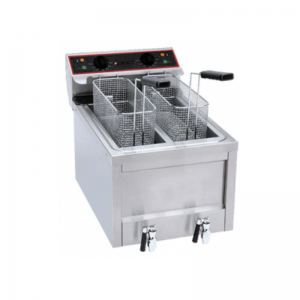 Friteuse avec Robinet de Vidange - 2 x 8 L Technitalia - 1