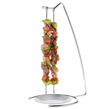 Porte-Brochettes 2 Places en Inox Tellier - 1