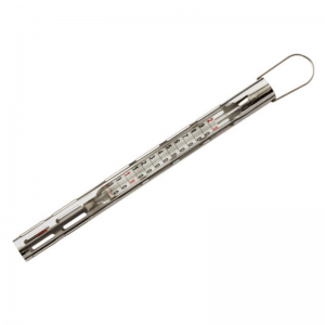 Thermomètre Confiseur en Verre Gaine Inox Tellier - 1