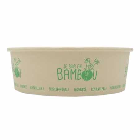 Bol à Salade en Bambou - 750 ml - Lot de 50 FourniResto - 1