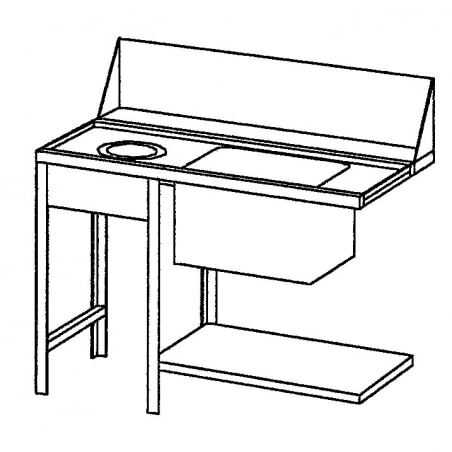 Table de Chargement Vasque + Vide Déchets Krupps - 1 Table de Chargement Vasque + Vide Déchets Krupps - 1