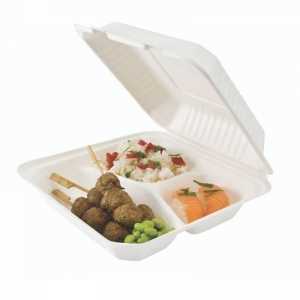 Lunch Box Bagasse 3 Compartiments - Lot de 50 FourniResto - 1