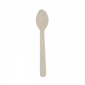 Cuillère à Soupe en Bois de Bouleau - 160 mm - Lot de 100 FourniResto - 1