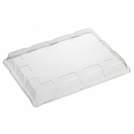 Couvercle Transparent en RPET pour Plateau 5 Compartiments - Lot de 25 FourniResto - 1 Couvercle Transparent en RPET pour Plateau 5 Compartiments - Lot de 25 FourniResto - 1