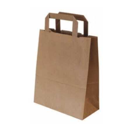 Sac Cabas en Kraft - 26 x 14 x 33 - Lot de 50 FourniResto - 1