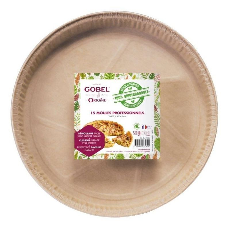 Moule de cuisson bois Juliette avec caissette papier 750 ml 17,6 x 11,4 x  5,9 cm - 20 unités