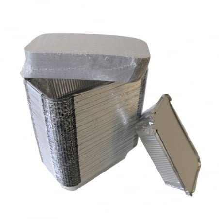 Barquette en Aluminium avec Opercule "Combi Pack" - 670ml - Lot de 100 FourniResto - 1