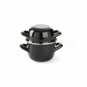 Cocotte à Moules Émaillée avec Couvercle - 0,8 L HENDI - 1