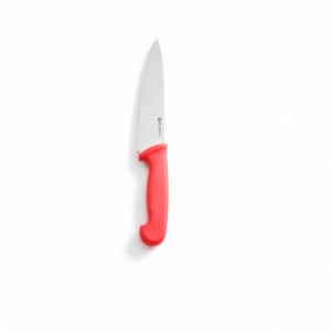 Couteau de Chef Rouge pour Viande Crue - Lame 24 cm HENDI - 1