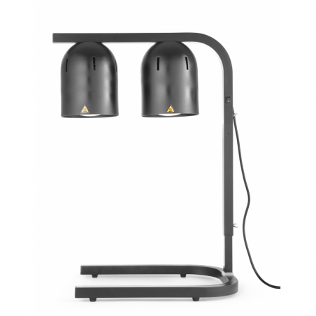 Portique Chauffe-plat Noir avec 2 Lampes Infrarouges HENDI - 1