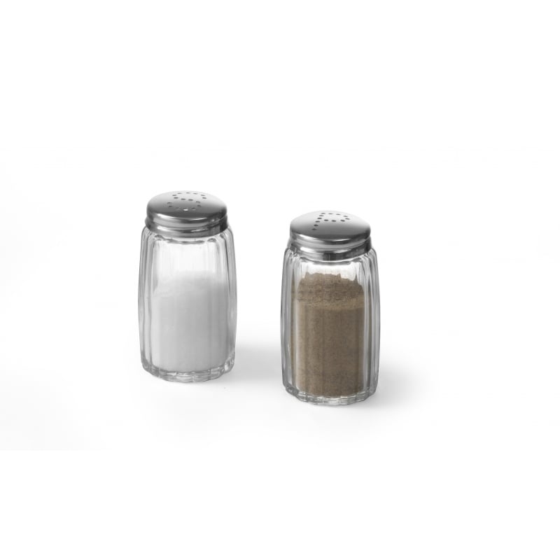 Ensemble de salières et poivrières avec trous de versement réglables -  Distributeur de sel et de poivre de qualité supérieure - Styles classiques  en verre 