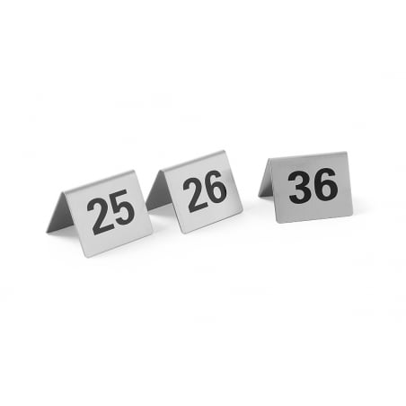 Set de 12 Chevalets de Table Numérotés de 25 à 36 HENDI - 1