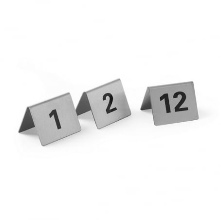 Set de 12 Chevalets de Table Numérotés de 1 à 12 HENDI - 1