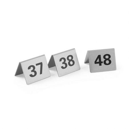 Set de 12 Chevalets de Table Numérotés de 37 à 48 HENDI - 1