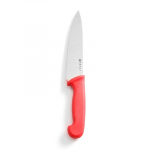 Couteau de Chef Rouge pour Viande Crue - Lame 18 cm HENDI - 1