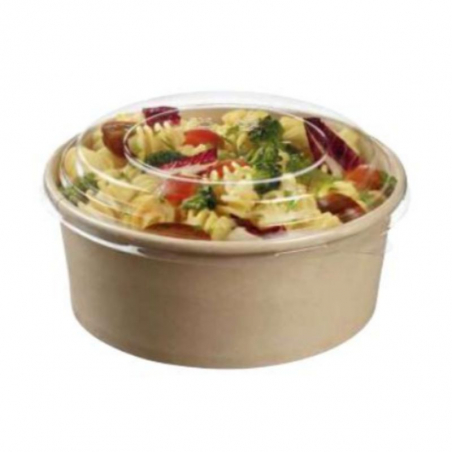 Bol à Salade en Bambou avec Couvercle - 750 ml - ø 155 mm - Lot de 25 FourniResto - 1