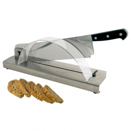 Coupe-Pain avec Socle en Inox - Lame Droite 35 cm Tellier - 1 Coupe-Pain avec Socle en Inox - Lame Droite 35 cm Tellier - 1