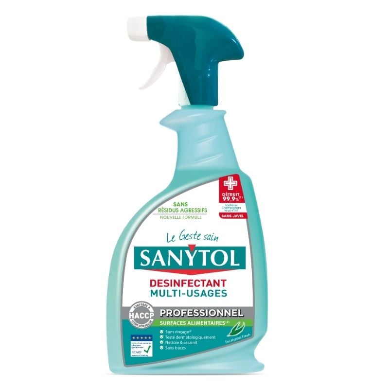 Spray désinfectant Sanytol professionnel multi-usages 70 ml - Senteur Fresh  - Fourniresto