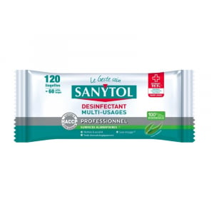 Lingettes Désinfectantes Multi-Usages - 120 Lingettes Sanytol - 1