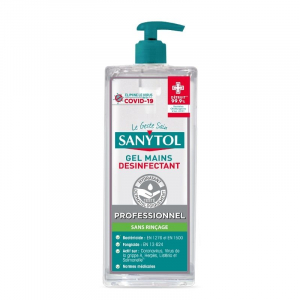 Gel Hydro-Alcoolique Désinfectant Mains Sans Rinçage - 1 L Sanytol - 1