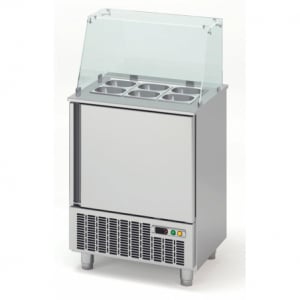 Saladette Réfrigérée Positive pour Fast-Food - 1 Porte - 117 L - 6 Bacs GN 1/6 CORECO - 1