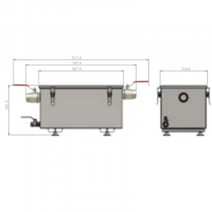 Bac à Graisse - 132 L FourniResto - 2